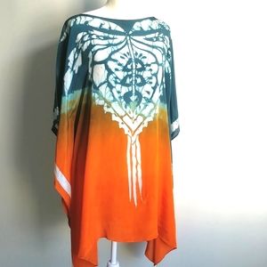 Yalis 100% Silk Tie Dye Style Tunic